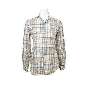 Vtg 90s Plaid Button-down 4 Peter Pan Collar Western Farmhouse Preppy Classic